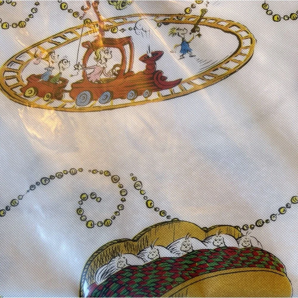 The Grinch Christmas Vinyl Tablecloth Nice & Thick 70” x 52” NEW! - Picture 6 of 10